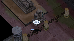 Área dos túmulos e pingente do espírito