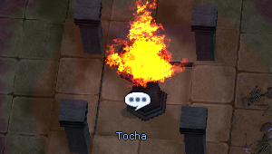 Tochas e essência de fogo no mapa